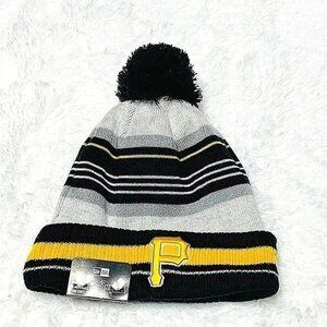 Pittsburgh Pirates Striped Pom Knit Hat NWT